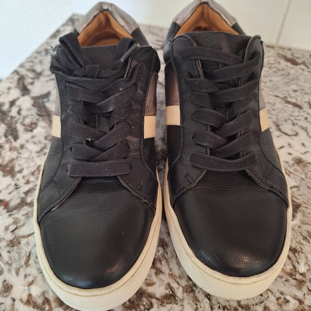 Frye & Co. Black Leather Low Top Lace Up Sneaker Women's Size 8